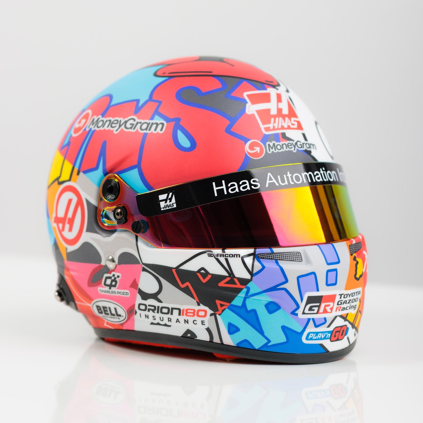 ESTEBAN OCON X RICHARD ORLINSKI 1:2 SCALE 2025 MIAMI GP MINI HELMET