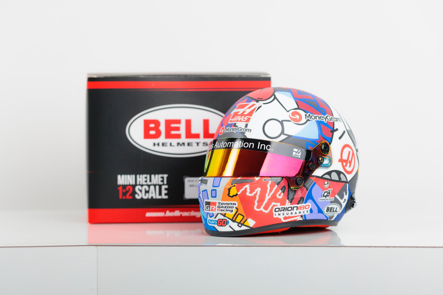 ESTEBAN OCON X RICHARD ORLINSKI 1:2 SCALE 2025 MIAMI GP MINI HELMET