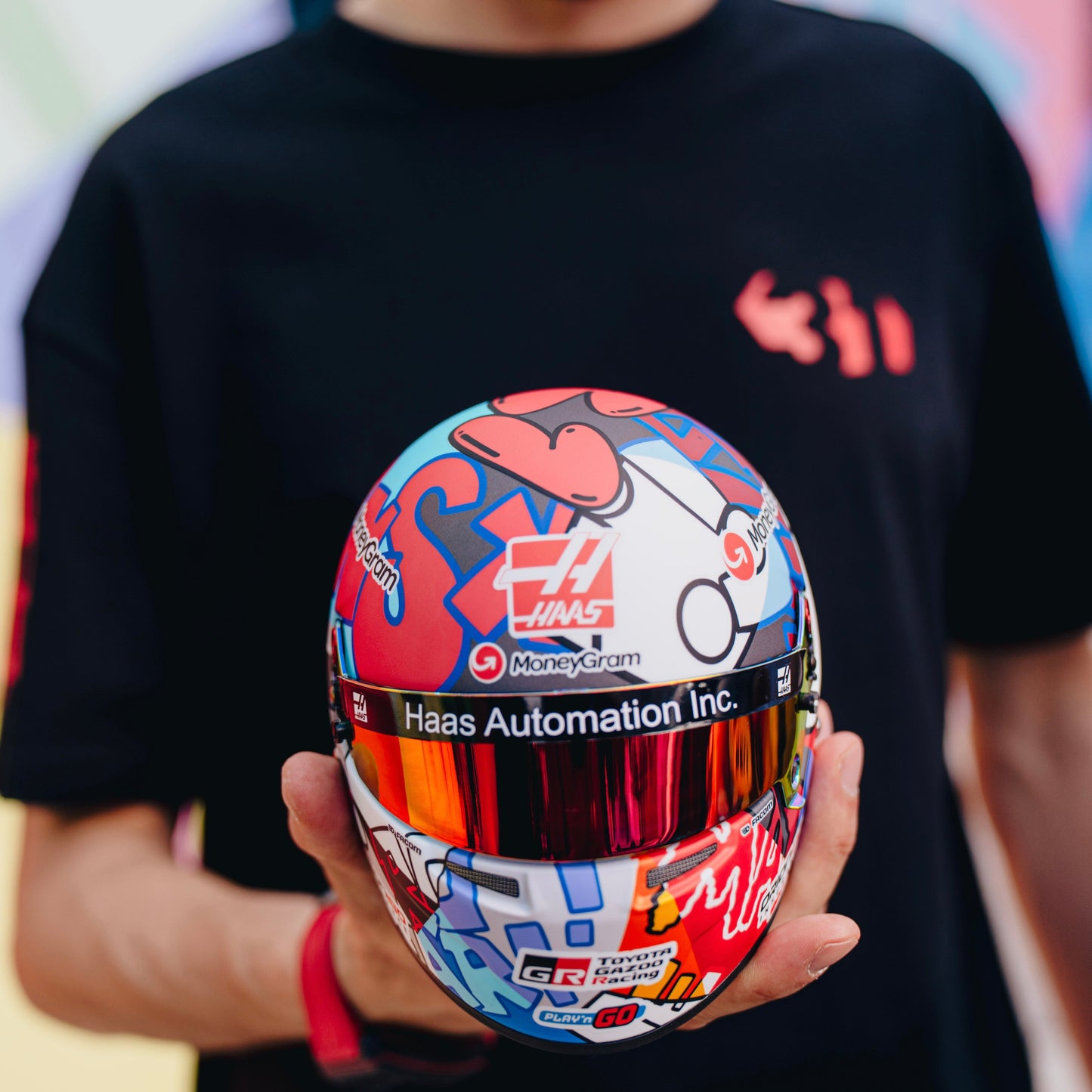 ESTEBAN OCON X RICHARD ORLINSKI 1:2 SCALE 2025 MIAMI GP MINI HELMET