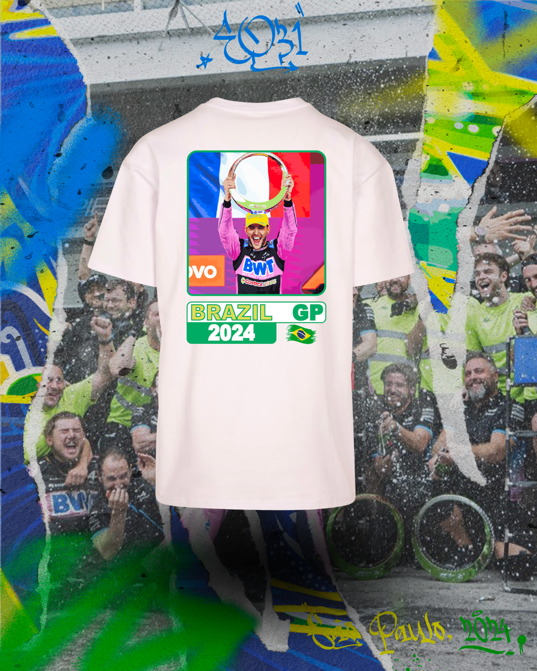 T-shirt oversize « BRAZIL GP » - Édition Podium Grand Prix de São Paulo 2024