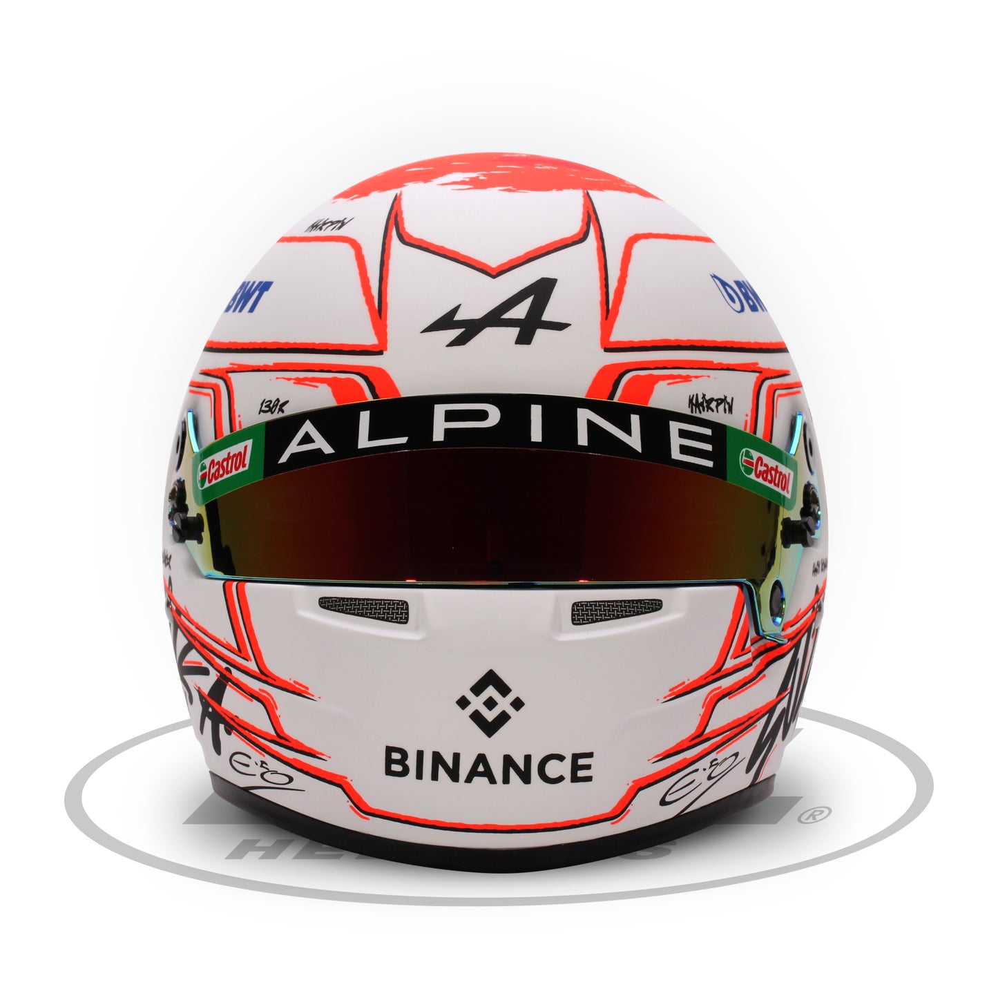Esteban Ocon 1:2 Scale 2023 Japanese GP Autographed Mini Helmet