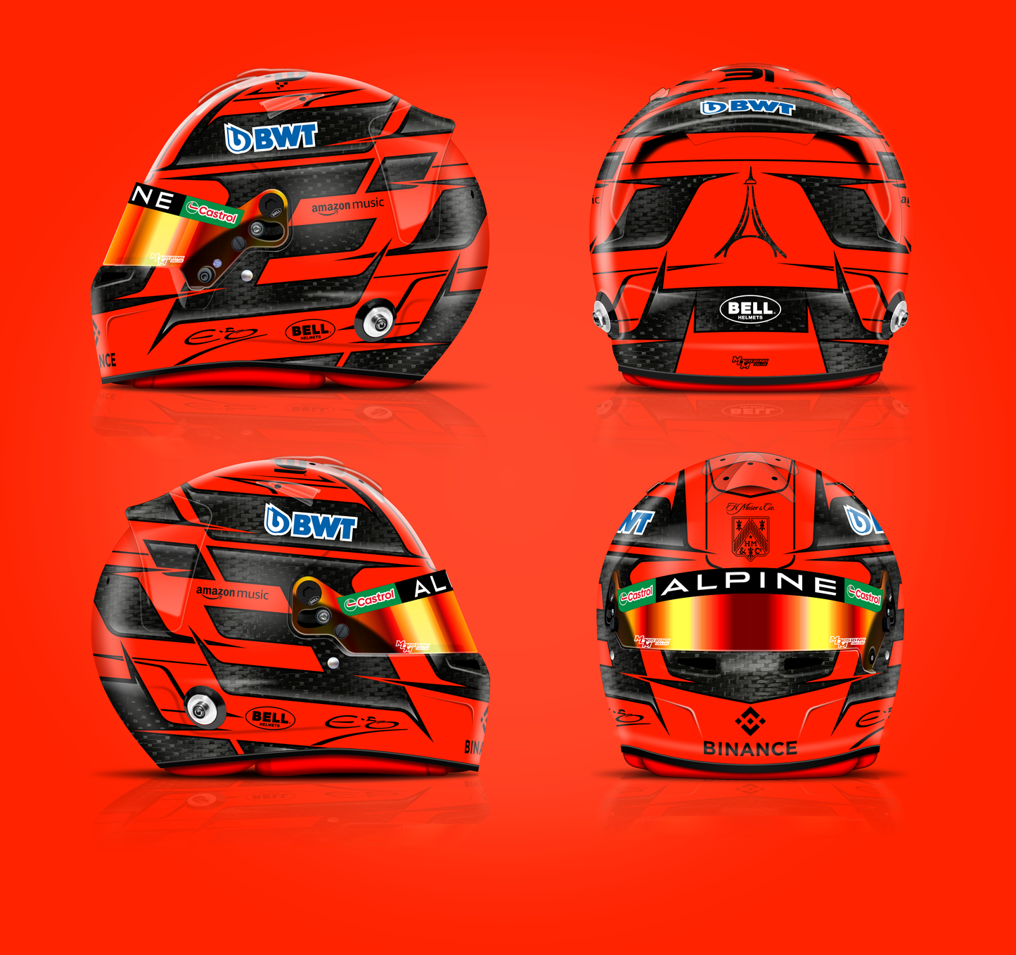 Esteban Ocon 1:2 Scale 2024 Season Mini Helmet